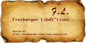 Freiberger Libériusz névjegykártya